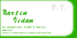 martin vidam business card